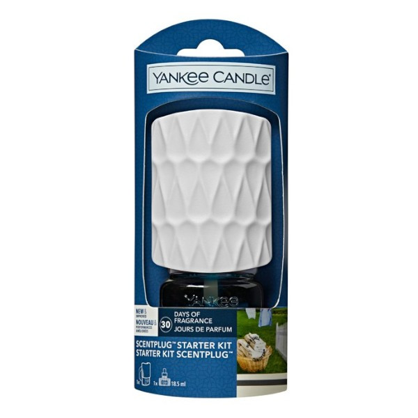 Yankee Candle Elektrický difuzér do zásuvky s náplní Clean Cotton 18,5 ml