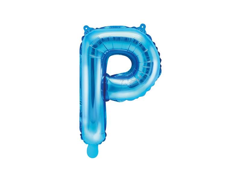 Fóliový balónek Písmeno „P“, 35 cm, modrý