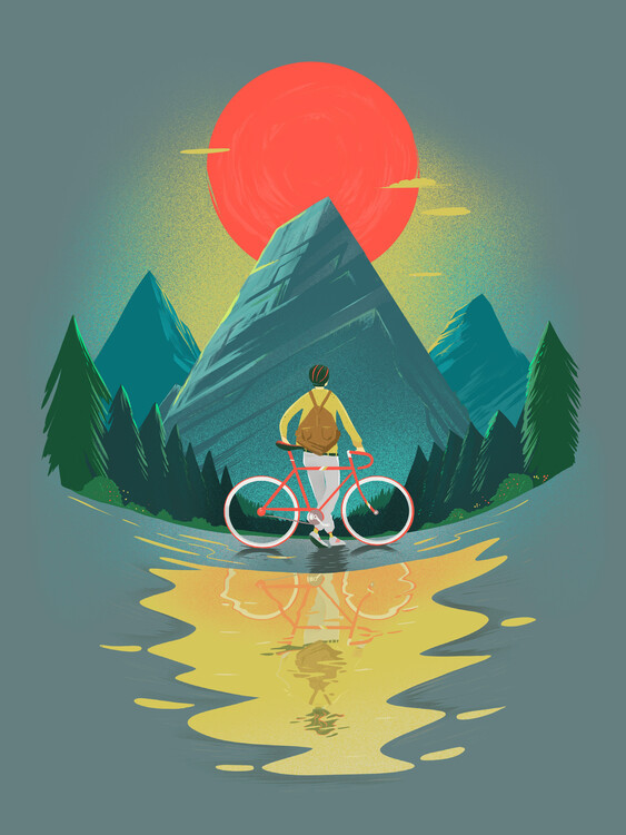 Mark Harrison Ilustrace Mountain Range Riding, Mark Harrison, 30 × 40 cm