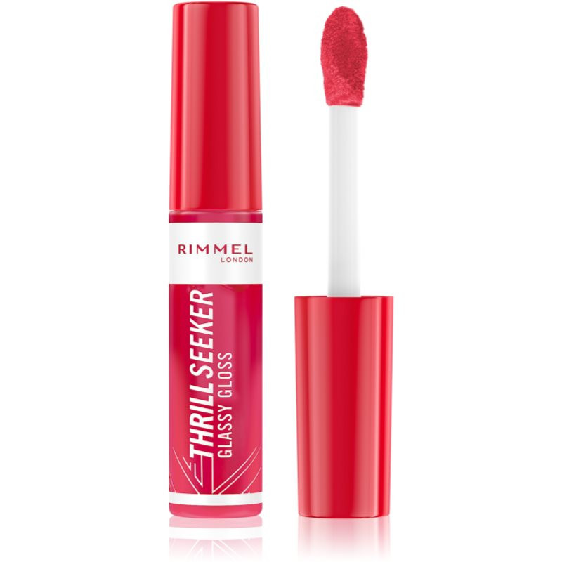 Rimmel Thrill Seeker Glassy Gloss lesk na rty pro větší objem odstín 350 Pink to the Berry 10 ml