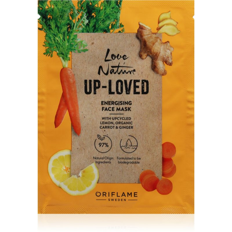 Oriflame Love Nature Up-Loved Upcycled Lemon & Organic Carrot & Ginger obnovující maska 10 ml