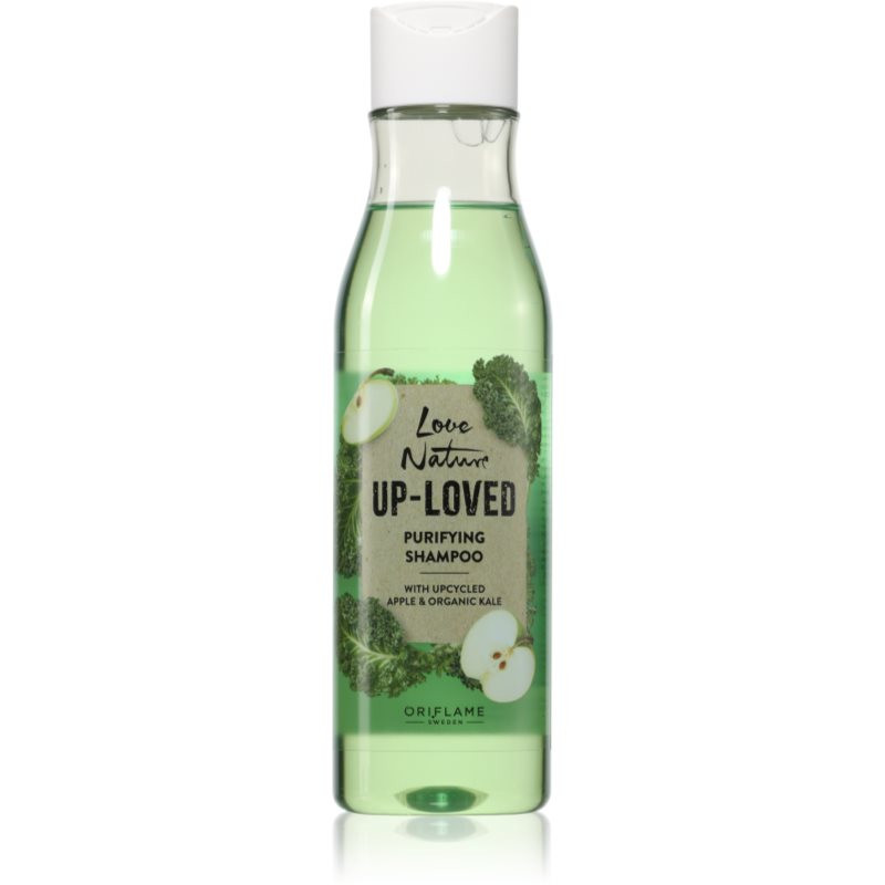 Oriflame Love Nature Up-Loved Upcycled Apple & Organic Kale čisticí šampon na mastné vlasy 250 ml