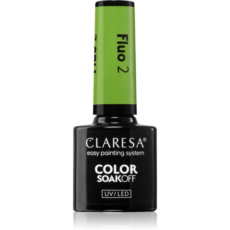 Claresa SoakOff UV/LED Color Fluo gelový lak na nehty odstín 2 5 g