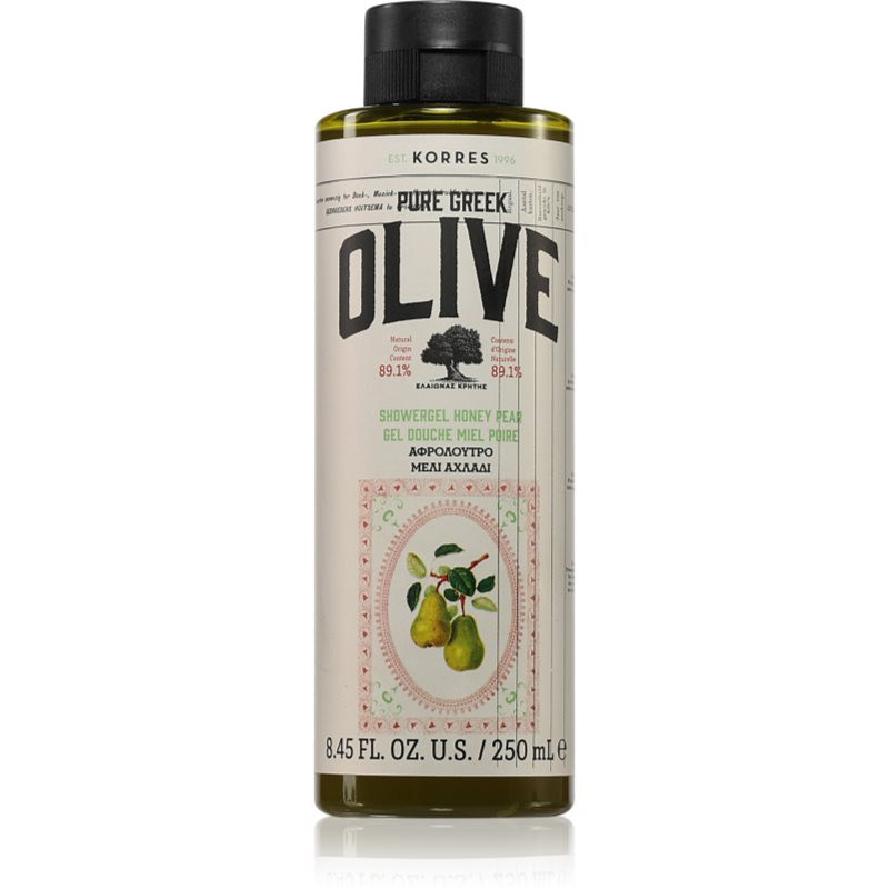 Korres Pure Greek Olive & Honey Pear osvěžující sprchový gel 250 ml