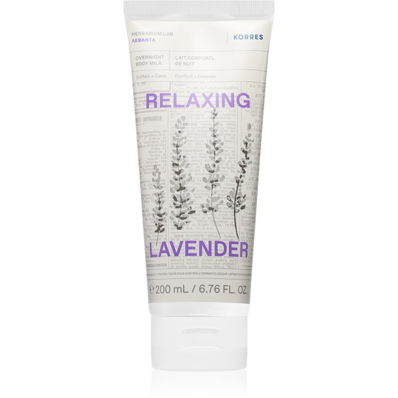 Korres Relaxing Lavender relaxační tělové mléko na noc 200 ml