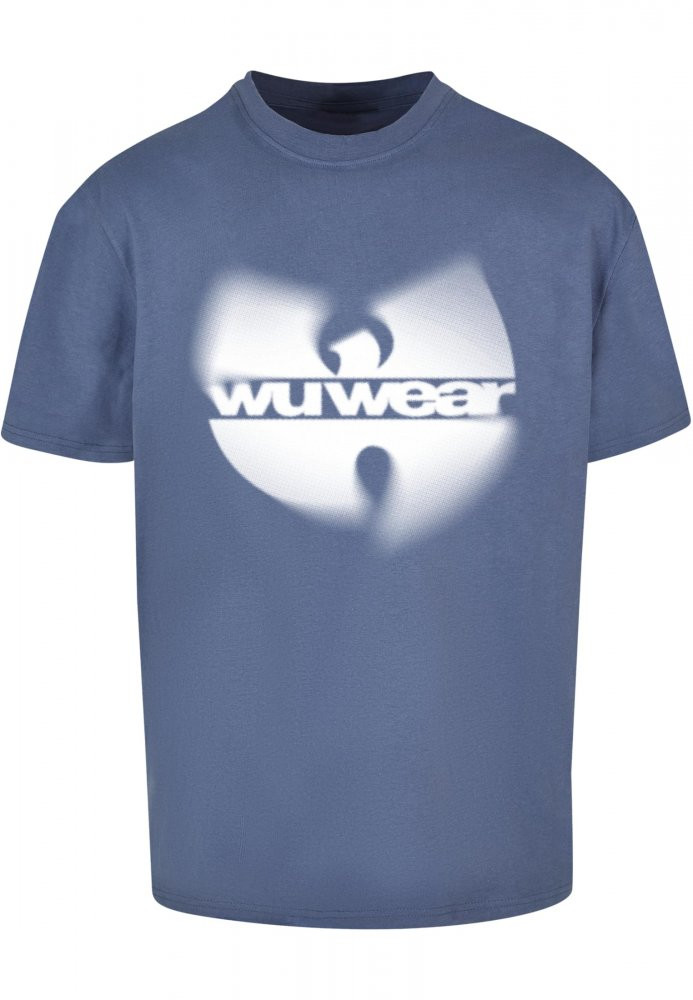 WU Wear Faded Logo Oversize Tee - vintageblue L