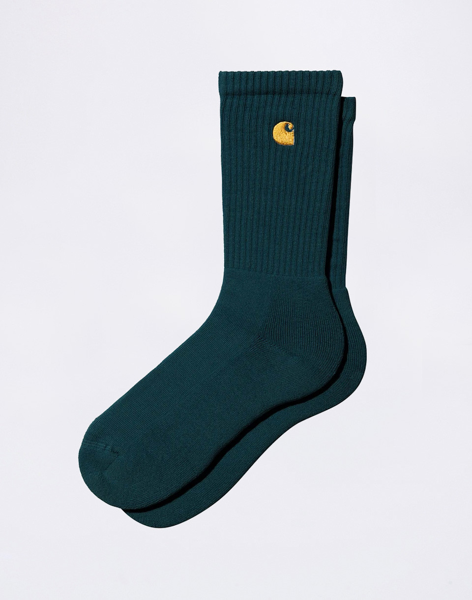 Carhartt WIP Chase Socks Duck Blue/Gold