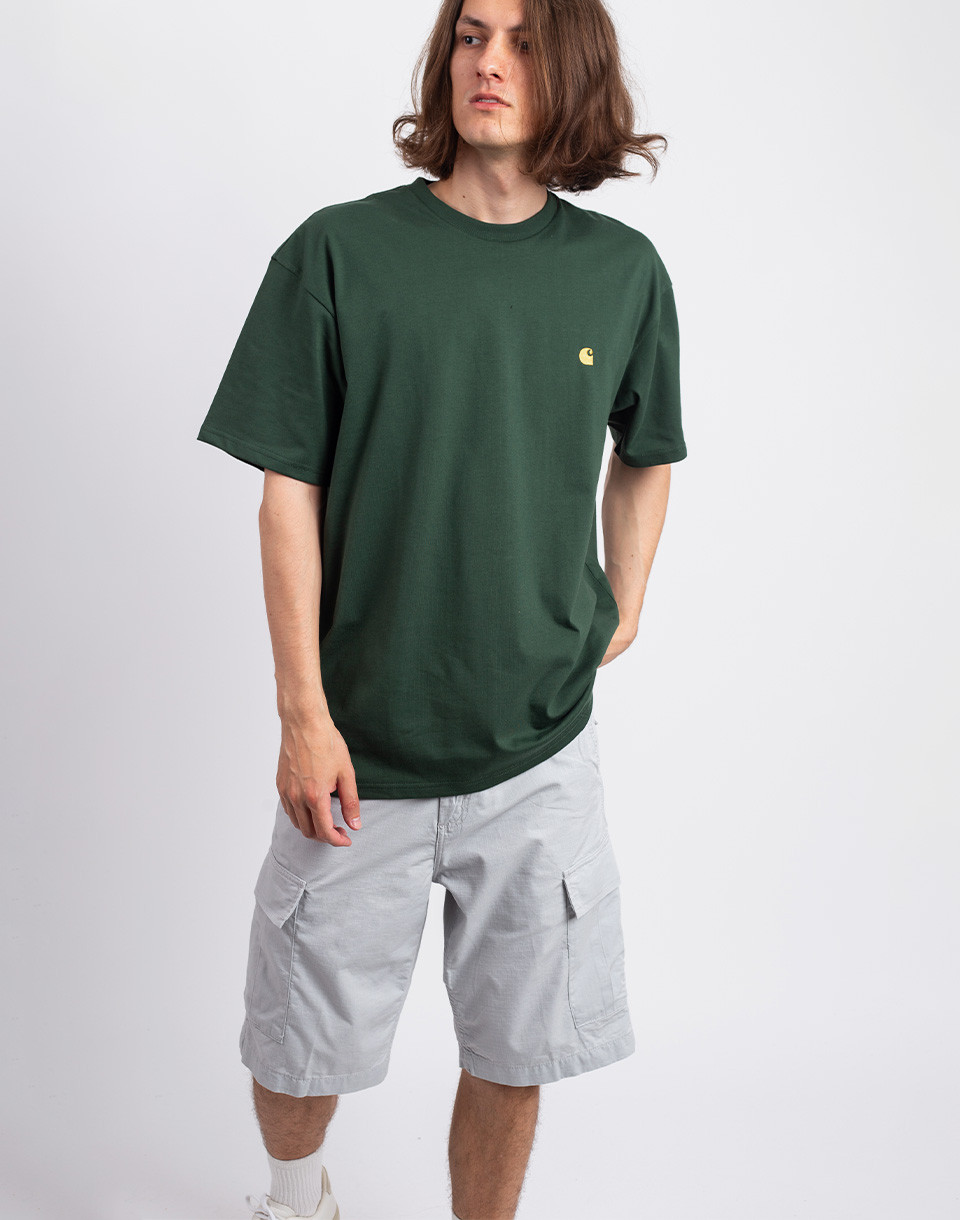 Carhartt WIP S/S Chase T-Shirt Sycamore Tree/Gold M