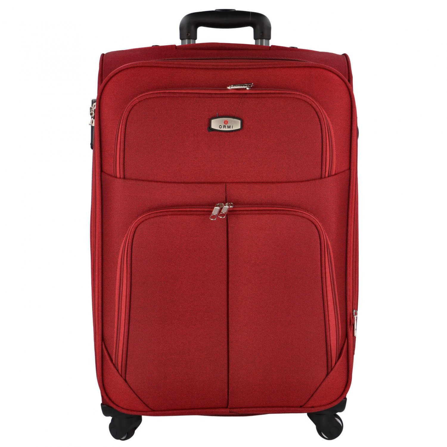 Látkový kufr Orlin velikost L, tmavě červený