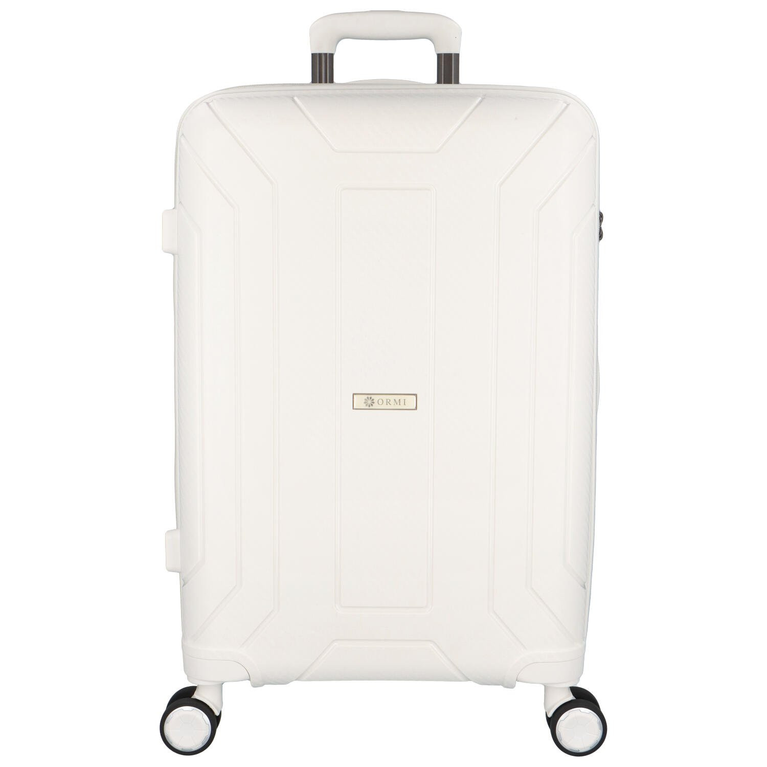 Cestovní plastový kufr Ormi Tiberius velikosti L, bílý