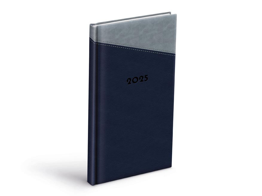 MFP 7781409 Diář 2025 T806 PU gray/blue 90x170mm týdenní