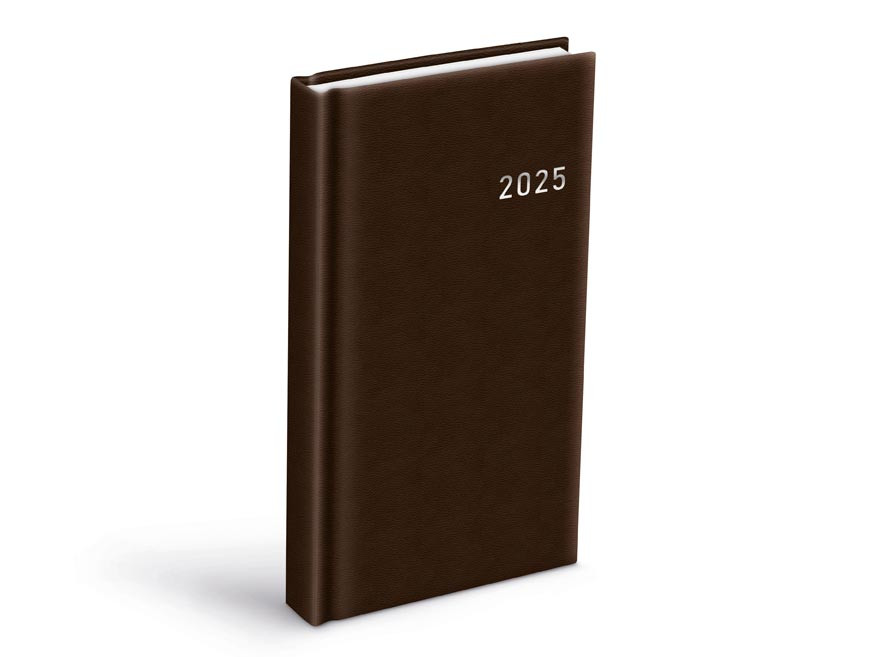 MFP 7781391 Diář 2025 D802 PVC dark brown 90x170mm denní