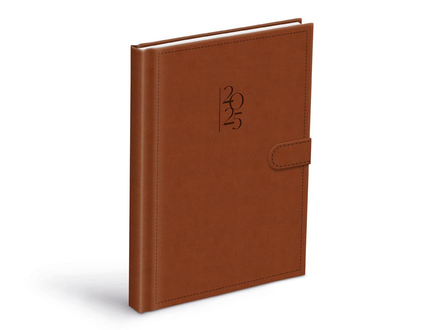 MFP 7781357 Diář 2025 D801 PU cognac s magnetem denní