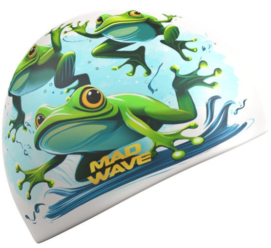 Mad Wave Frogs Silicone Cap  Bílá