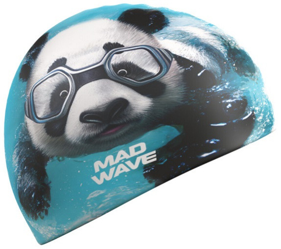 Mad Wave Panda Silicone Cap  Bílá