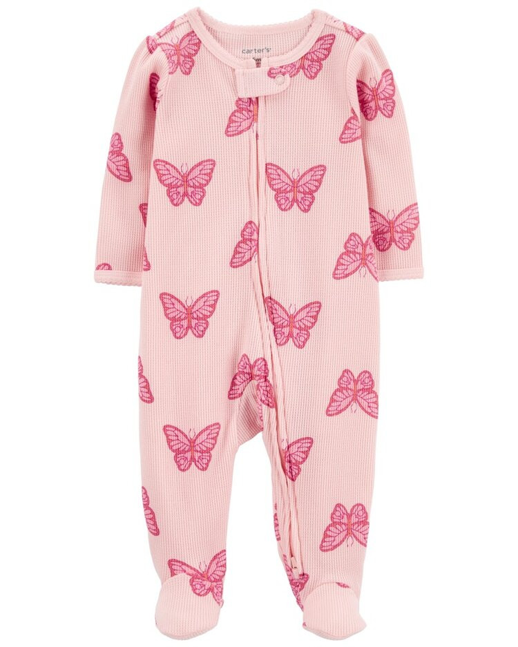 CARTER'S Overal na zip Sleep&Play Pink Butterfly holka 3m/vel. 62