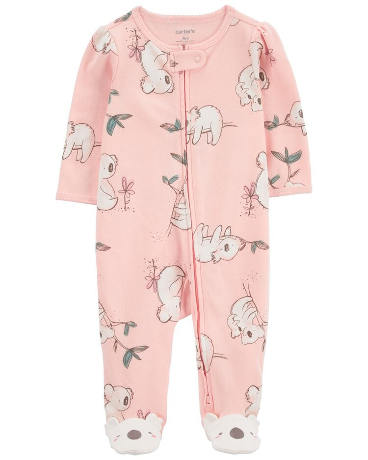 CARTER'S Overal na zip Sleep&Play Pink Koala holka 9m/vel. 74