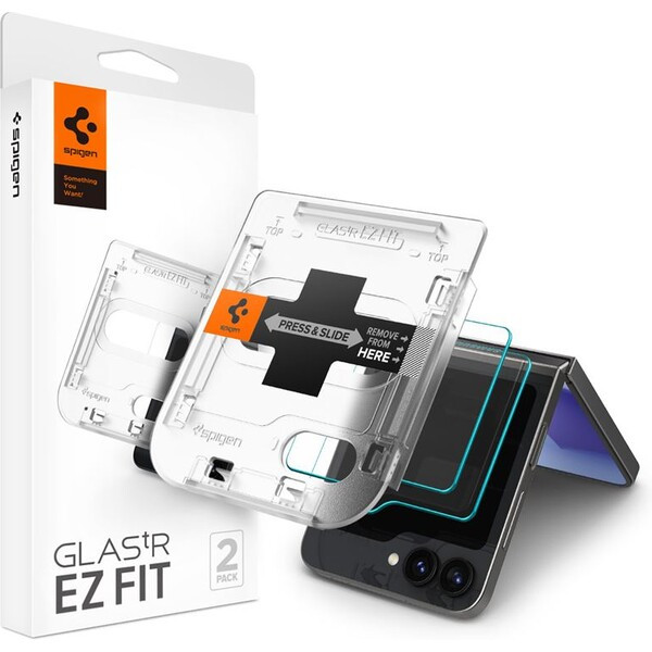 Spigen Glass tR EZ Fit Cover sklo Samsung Galaxy Z Flip6 (2 ks)