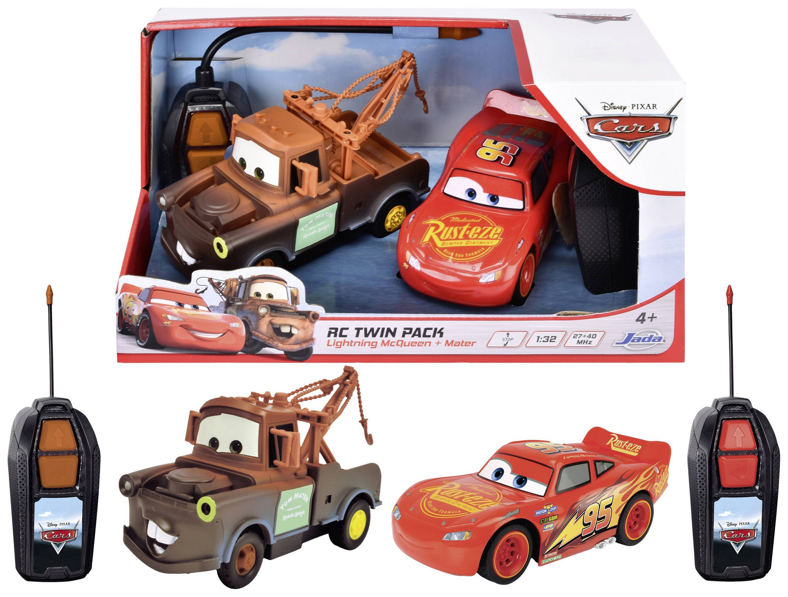 JADA TOYS 203084036 Cars LMQ  plus  Mater Twin Pack 1:32 RC model auta elektrický závodní auto