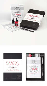 Sada Brush Lettering Box pro kaligrafii