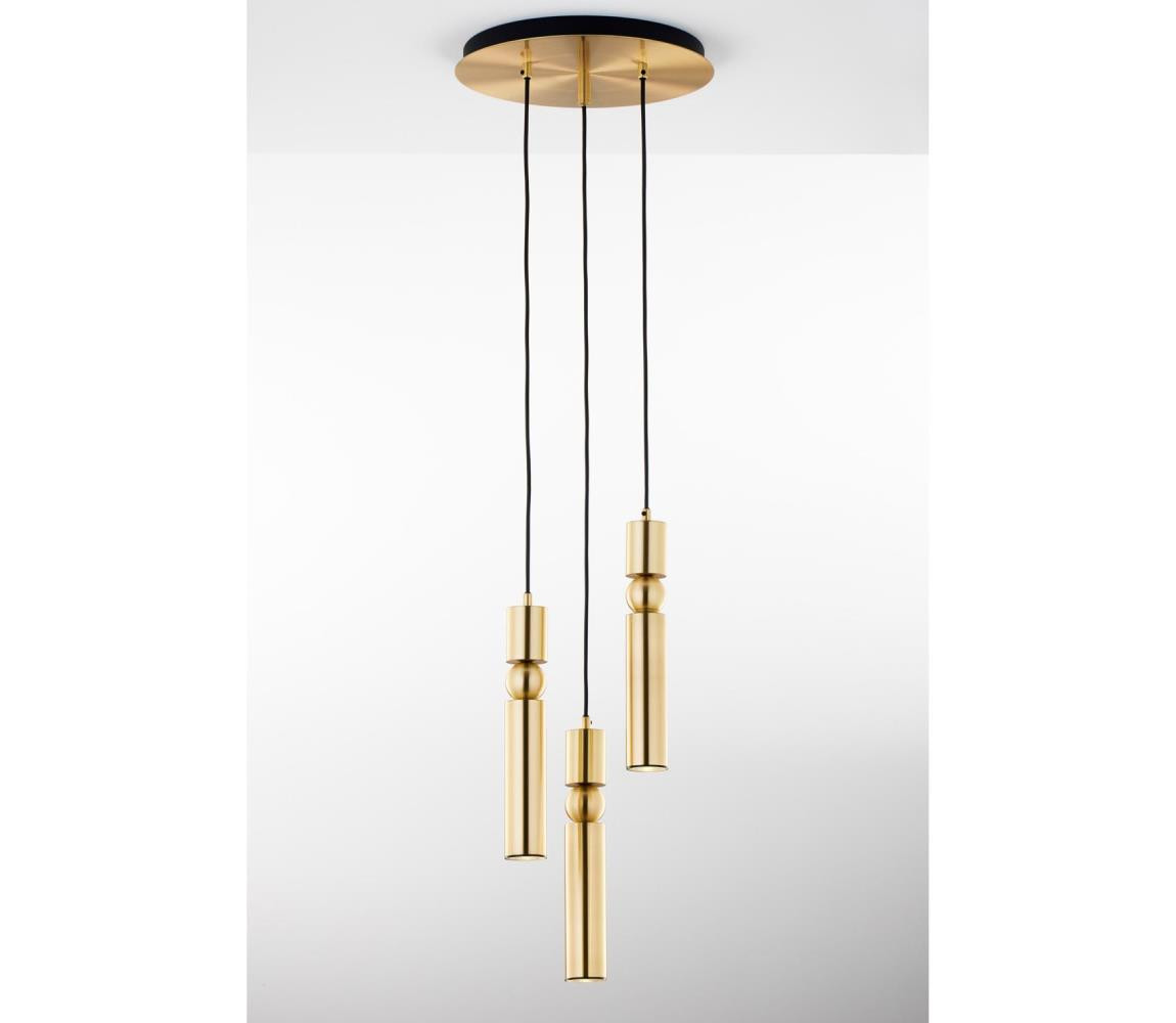 Jupiter Jupiter 2019 - Lustr na lanku ALAS 3xGU10/10W/230V zlatá