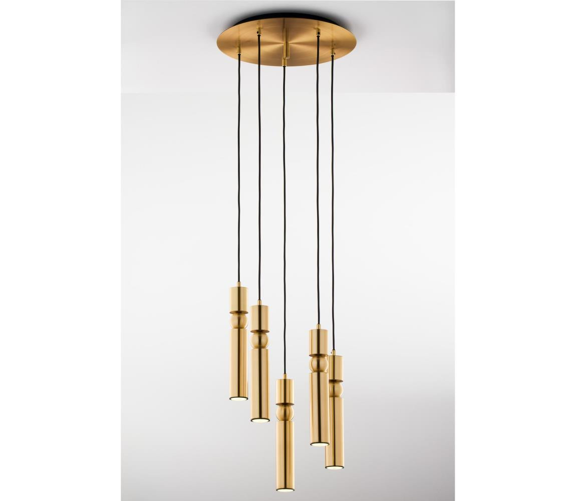 Jupiter Jupiter 2020 - Lustr na lanku ALAS 5xGU10/10W/230V zlatá