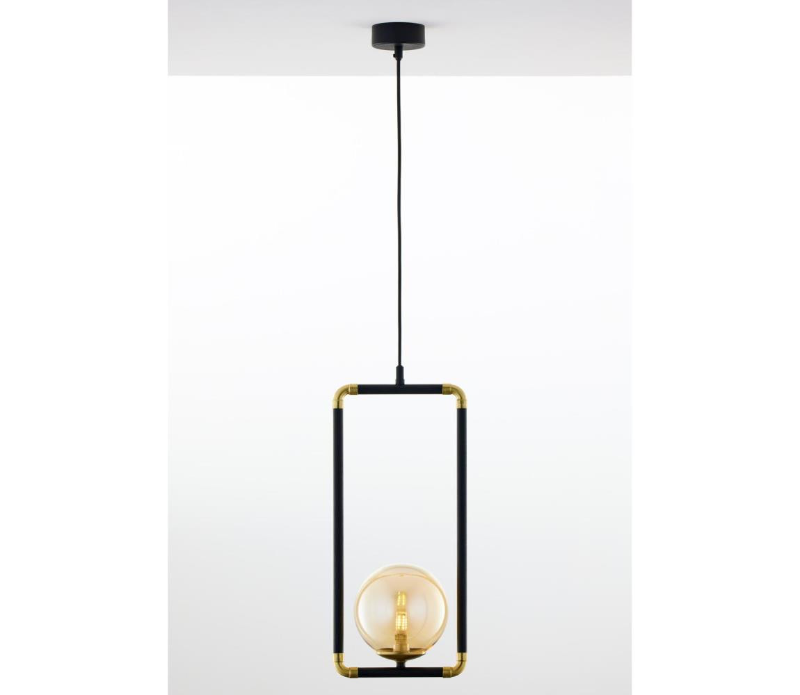 Jupiter Jupiter 2024 - Lustr na lanku ZAFRA 1xG9/10W/230V černá/zlatá/béžová