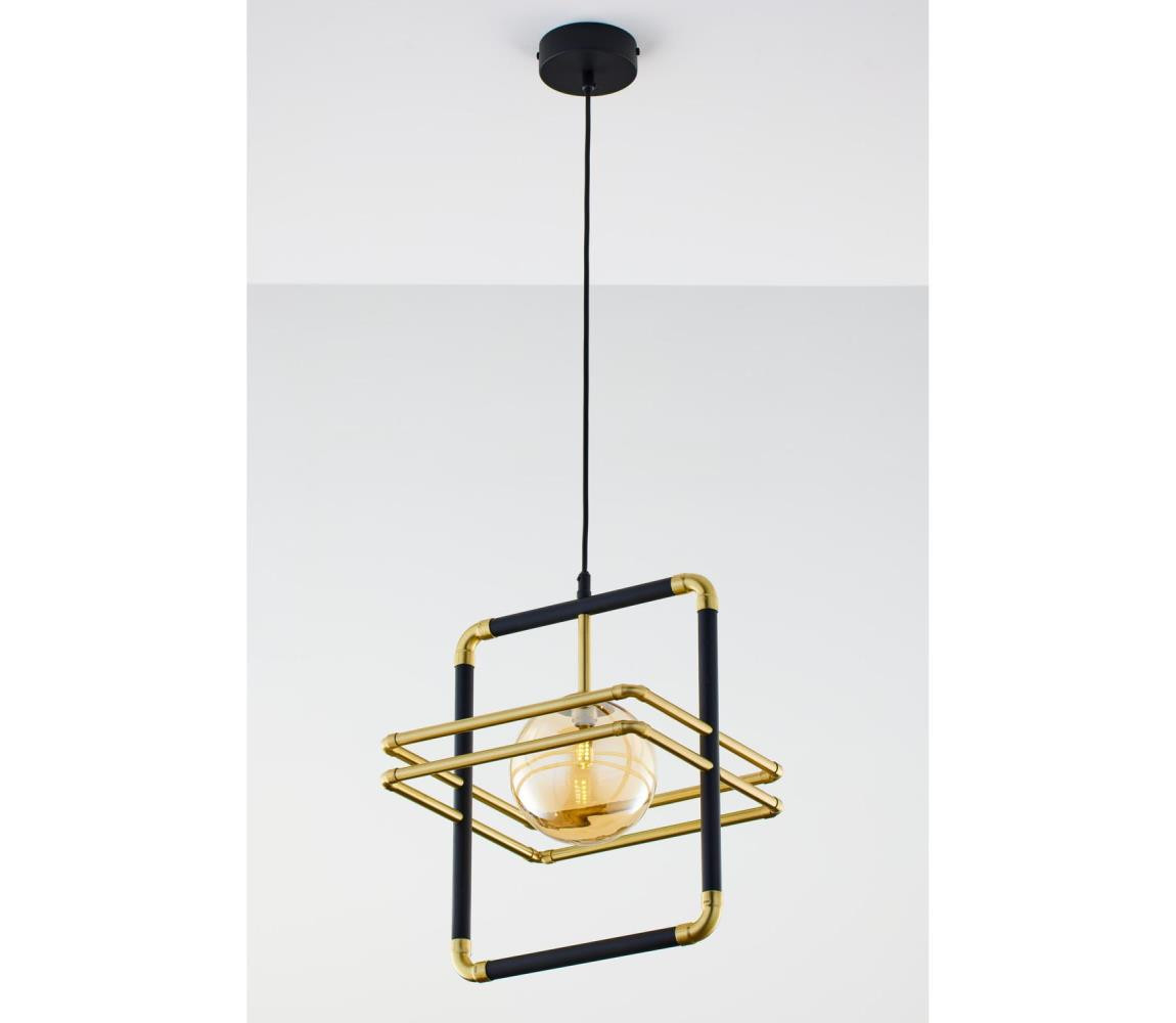 Jupiter Jupiter 2025 - Lustr na lanku FIORI 1xG9/10W/230V černá/zlatá/béžová