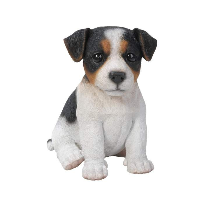 Štěně Jack Russela sedící polyresinové 16cm