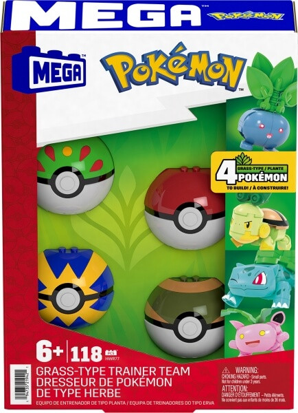 Pokémon stavebnice MEGA Construction Set - Grass-Type Trainer Team