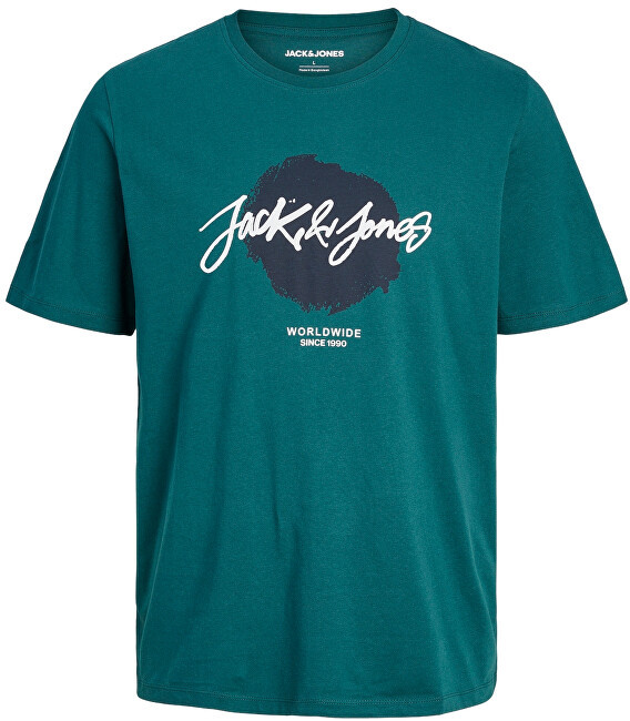 Jack&Jones Pánské triko JJTILEY Standard Fit 12256774 Deep Teal S