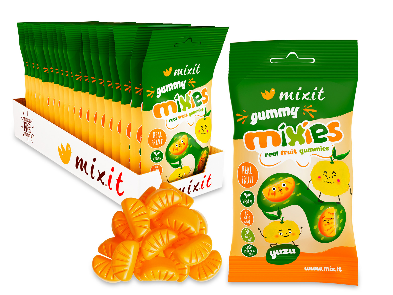 Mixit Ovocné Mixies - Yuzu - přírodní želé bonbóny 35 g