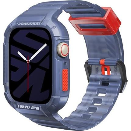SKINARMA Saido 2v1 pouzdro a řemínek Apple Watch 45/44 mm tmavě modrý