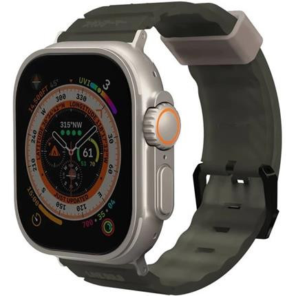 SKINARMA Shokku řemínek Apple Watch 49/45/44/42 mm tmavě olivový