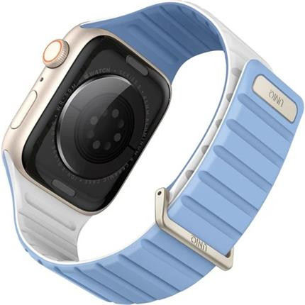 UNIQ Revix Evo oboustranný řemínek Apple Watch 41/40/38mm (světle modrý/bílý)