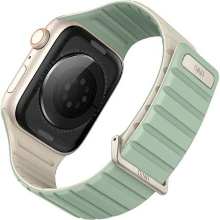 UNIQ Revix Evo oboustranný řemínek Apple Watch 41/40/38mm (mentolový/béžový)