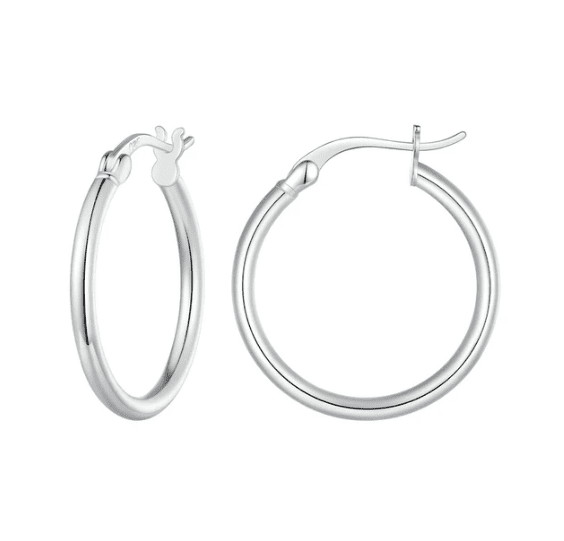 Royal Fashion stříbrné kruhové náušnice SCE1608-L