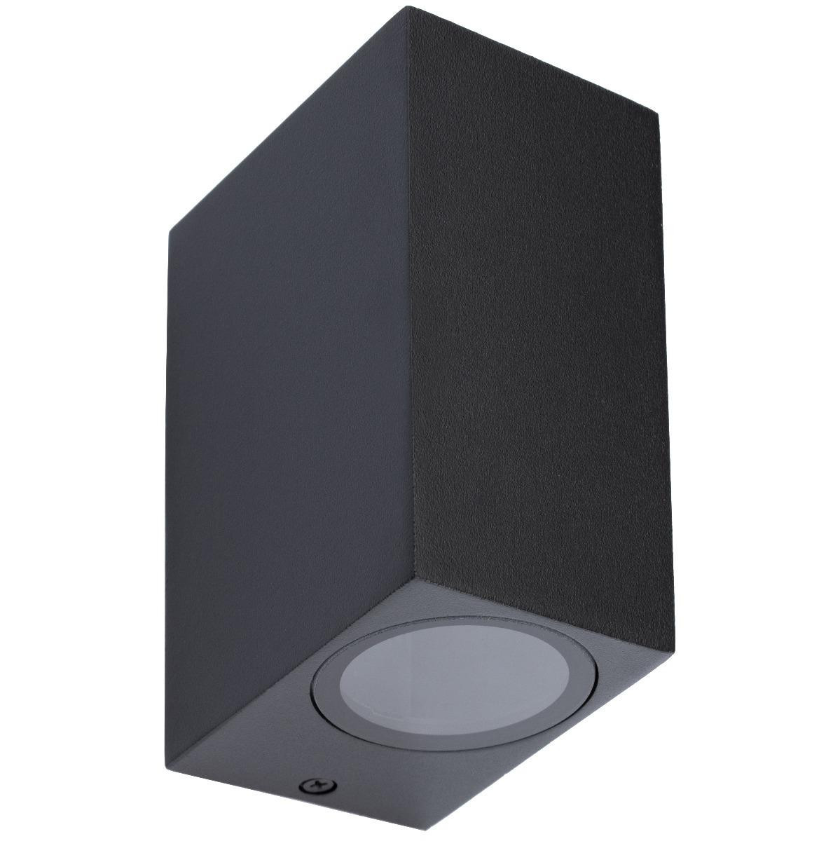 Lumiled Svítidlo zahradní fasádní Svítidlo externí 2xGU10 černá Čtverec