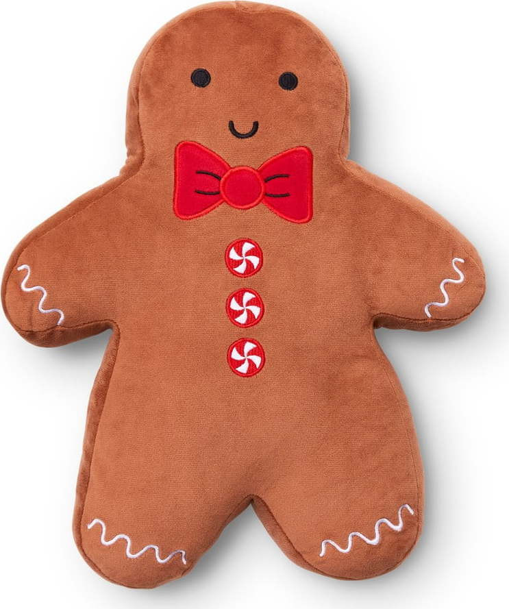 Sametový dekorační polštář s vánočním motivem 28x37 cm Gingerbread – Catherine Lansfield