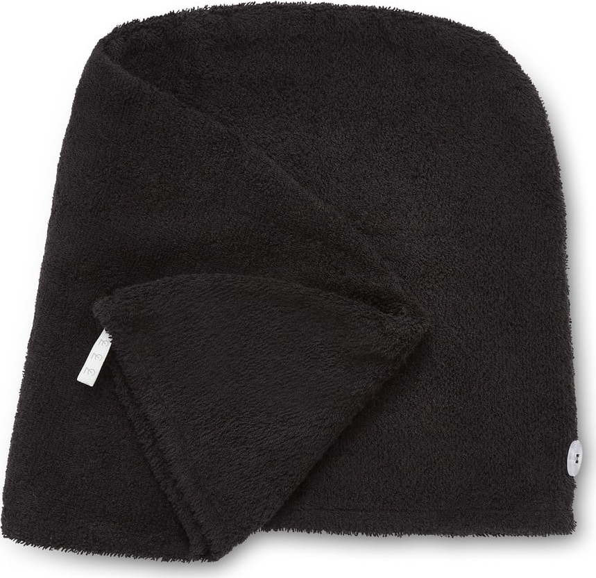 Černé rychleschnoucí bavlněné ručníky na vlasy v sadě 2 ks 20x13 cm Quick Dry – Catherine Lansfield