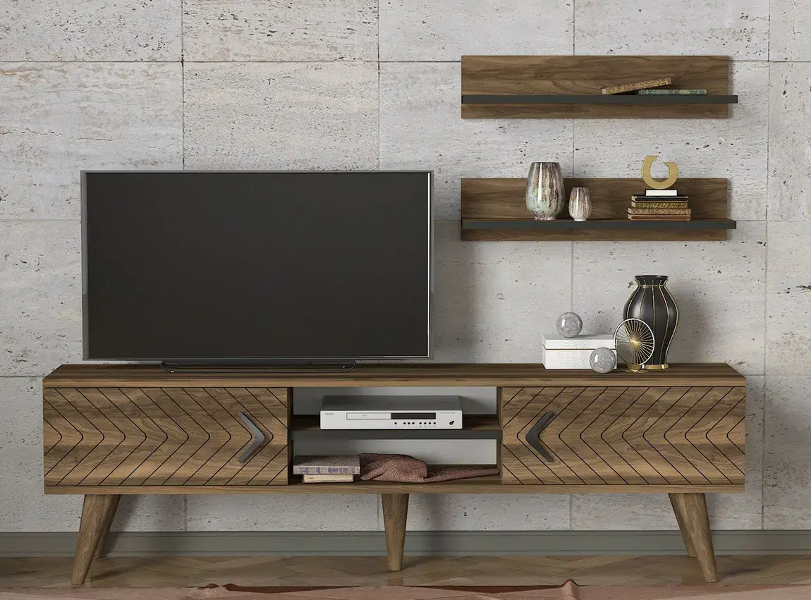 Casarredo Televizní stolek s policemi LAMBERT ořech