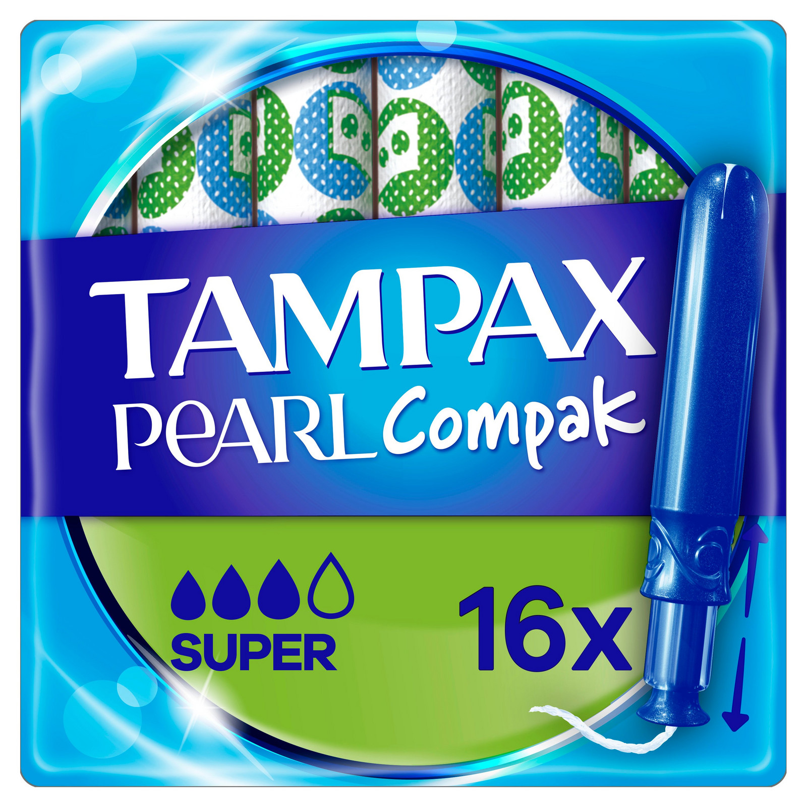 TAMPAX Compak Pearl Super tampony s aplikátorem 16 ks