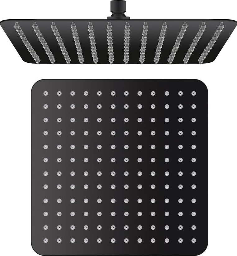 Matně černá hlavová sprcha z nerezové oceli Slim – Sapho