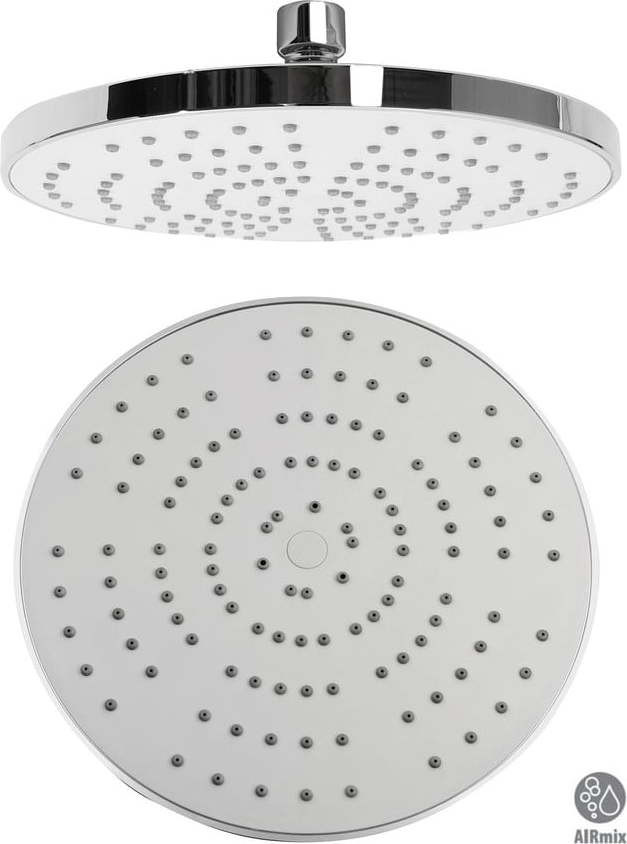 Plastová hlavová sprcha v leskle stříbrné barvě ø 20 cm – Sapho