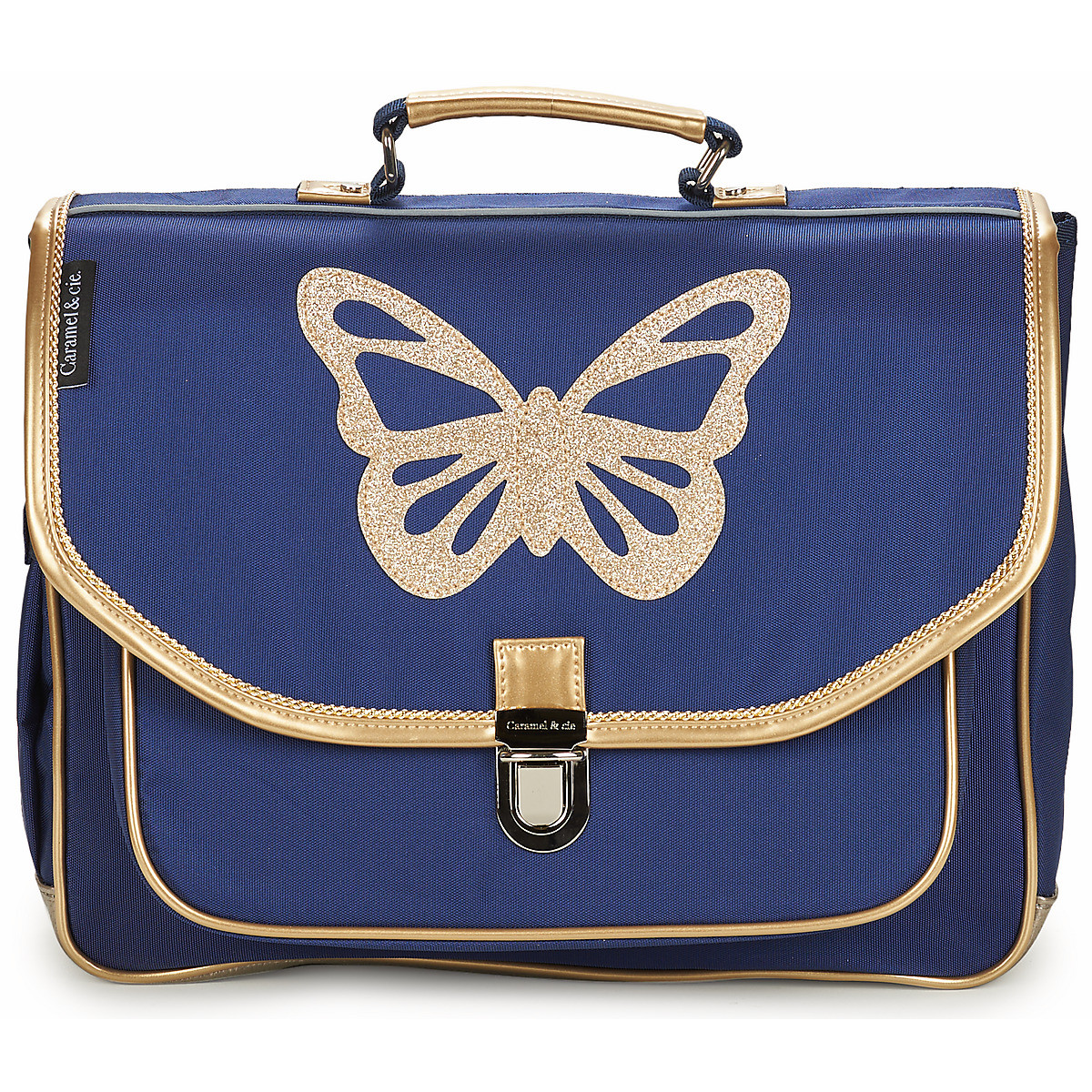 CARAMEL & CIE  CARTABLE 38 CM PAPILLON BLEU  Modrá