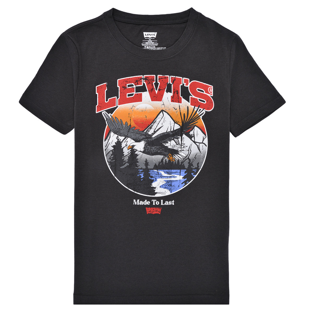 Levis  LVB SOAR LIKE AN EAGLE TEE  Černá