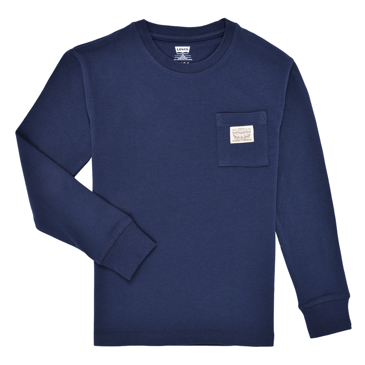 Levis  LVB LONG SLEEVE POCKET TEE  Tmavě modrá