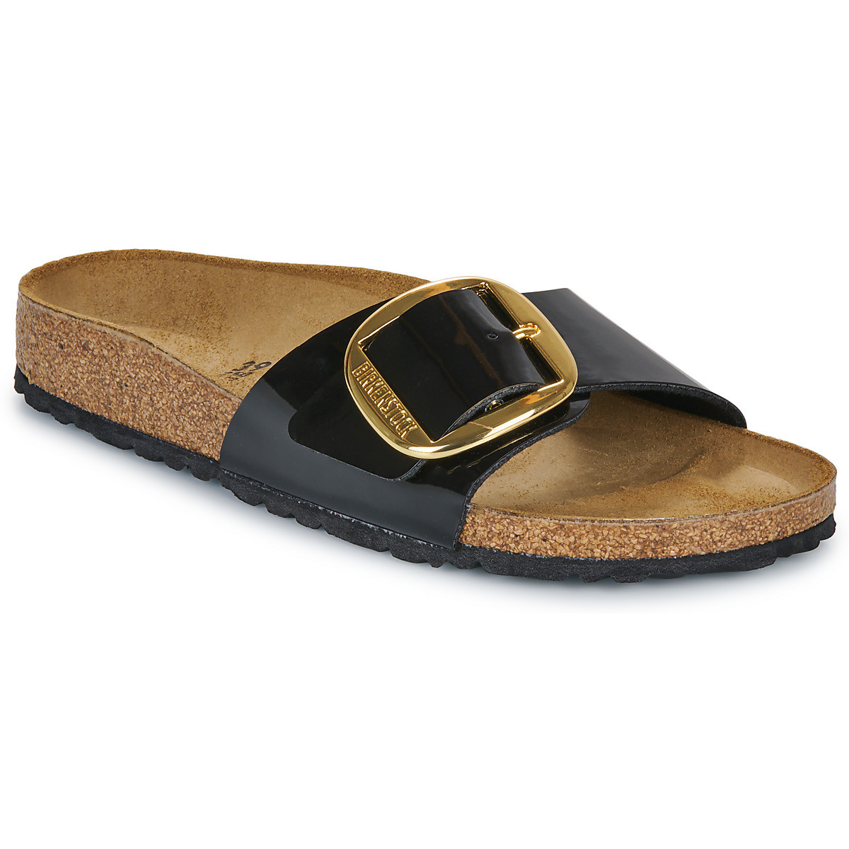 Birkenstock  Madrid Big Buckle BF Patent Black Gold  Černá