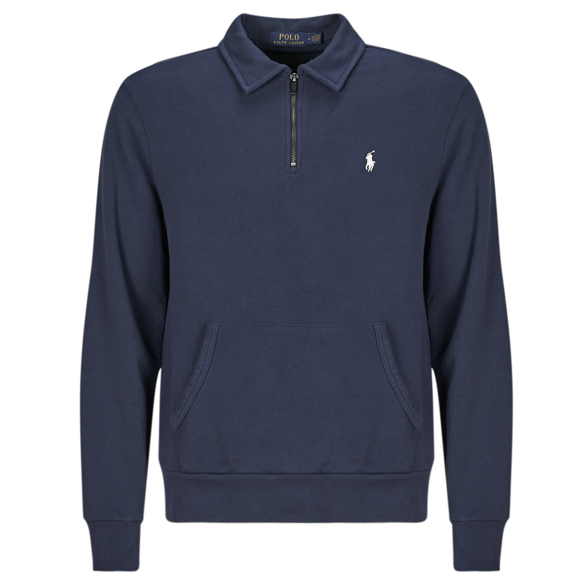 Polo Ralph Lauren  SWEATSHIRT DEMI ZIP EN MOLLETON  Tmavě modrá