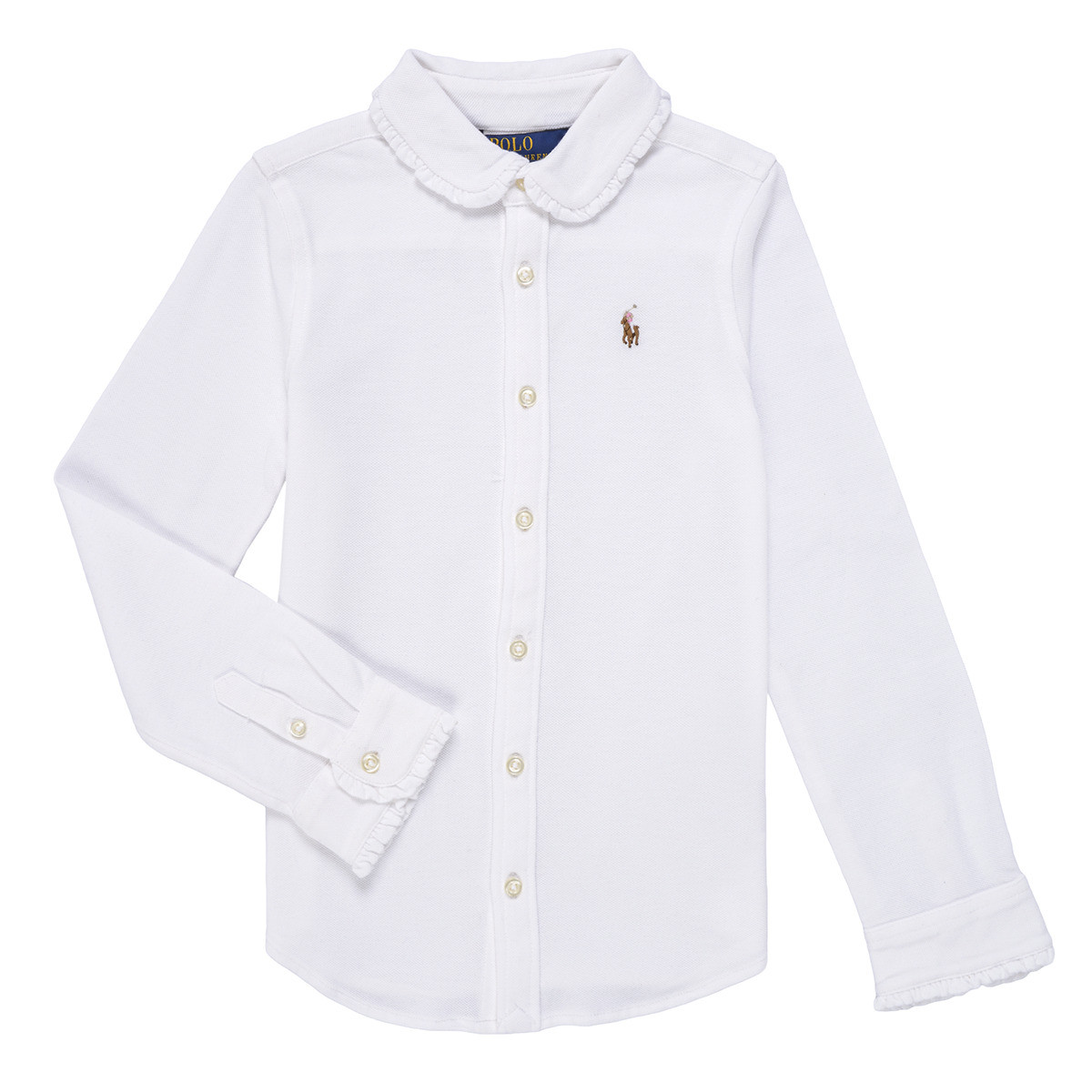 Polo Ralph Lauren  KNIT OXFORD-SHIRTS-BUTTON FRONT SHIRT  Bílá
